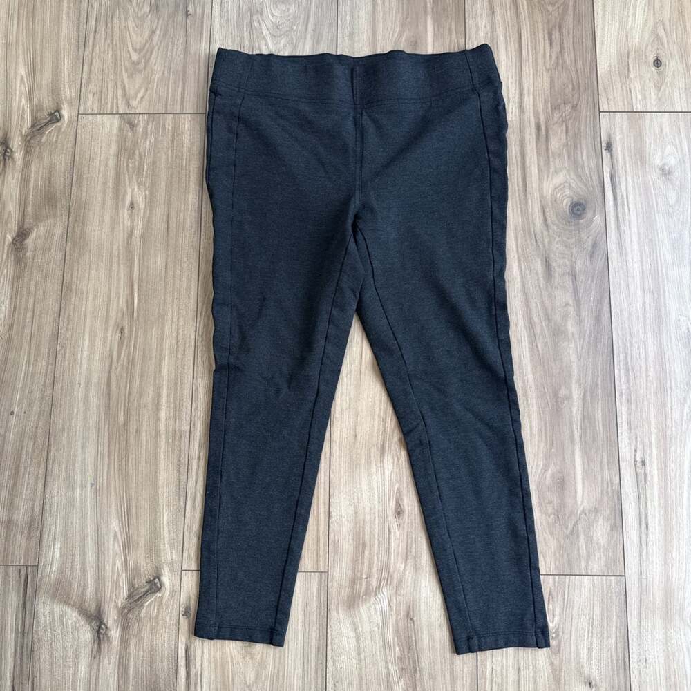 Ann Taylor LOFT Leggings Ponte Knit Charcoal Grey Stretch Pants Size Large